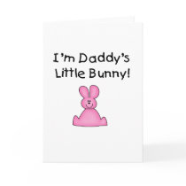 Pink Daddy's Little Bunny T-shirts and Gifts Card