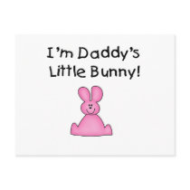 Pink Daddy's Little Bunny T-shirts and Gifts Postcard
