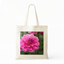 Pink Dahlia Canvas Bag