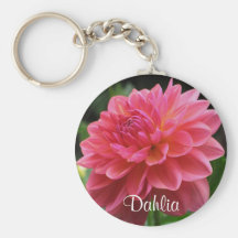 Pink Dahlia Key Chains