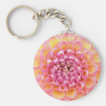 Pink Dahlia Keychains