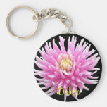 Pink Dahlia Keychains