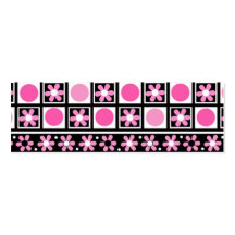 Pink Daisies Social Card Business Cards