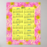 Pink Daisies Wall Calendar 2011 Poster posters