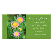 Pink Daisy - Bridal Shower Invitation Custom Photo Card