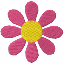Pink Daisy Embroidered Shirt
