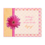 Pink Daisy Orange Recipe Card for the Bride to Be