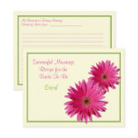 Pink Daisy Recipe Card for a Successful Marriage postcards