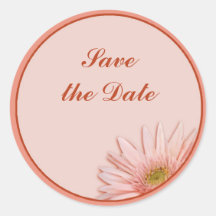 Pink Daisy Round Sticker