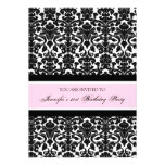 Pink Damask 21st Birthday Party Invitations