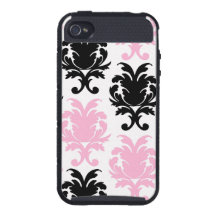 Pink Damask iPhone 4 Case