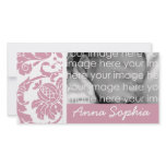 Pink Damask Photo Card photo cards