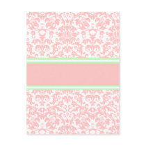 Pink Damask Post Card