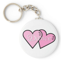 Pink Dance Hearts Keychain