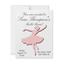 Pink Dance Recital Invitation