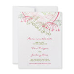 Pink Dandelions Flower Spring Save The Date Card