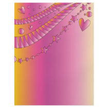 Pink design with hearts and stars custom flyer