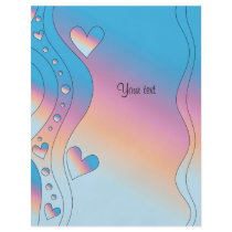 Pink design with hearts full color flyer