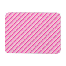 Pink Diagonal Stripes Vinyl Magnets