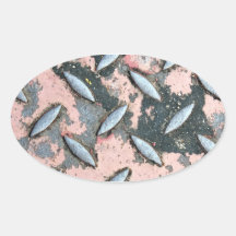 Pink Diamond Plate Metal Sticker