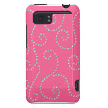 pink diamond swirls HTC vivid case