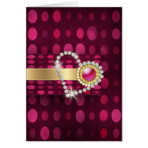 Pink diamonds romantic heart valentines greeting card
