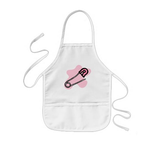 Pink Diaper Pin Apron