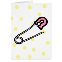Pink Diaper Pin Card