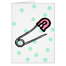 Pink Diaper Pin Cards