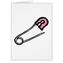 Pink Diaper Pin Cards