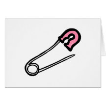 Pink Diaper Pin Cards