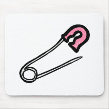 Pink Diaper Pin Mousepads