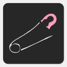 Pink Diaper Pin Stickers