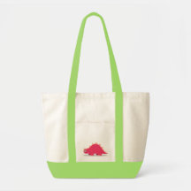 Pink Dinosaur Tote Tote Bag