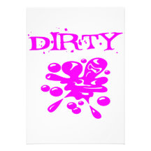 Pink Dirty Blotch Invitations