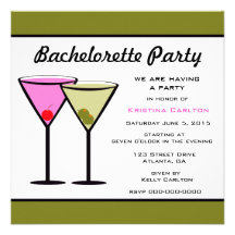 Pink & Dirty Martinis Custom Announcement