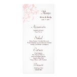 Pink Dogwood Flower Menu Card Rack Cards