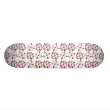 Pink Dogwood Flowers Skateboard