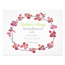 Pink Dogwood Invitation