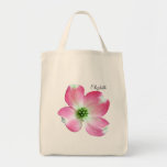 Pink Dogwood Personalized Tote Bag