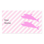 Pink Dolphins. Business Card Template