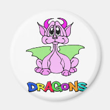 Pink Dragon Magnets