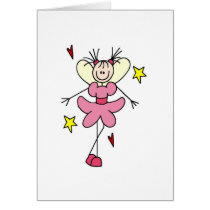 Pink Dress Fairy Angel Card