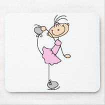Pink Dress Figure Skater T-shirts and Gifts Mousepad