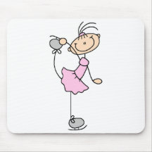 Pink Dress Figure Skater T-shirts and Gifts Mousepad