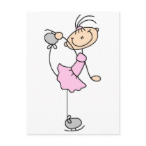 Pink Dress Figure Skater T-shirts and Gifts Post Card