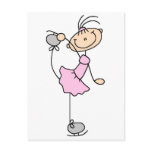 Pink Dress Figure Skater T-shirts and Gifts postcards