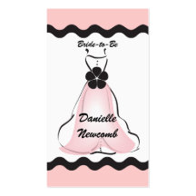Pink Dress Profile Card Business Card