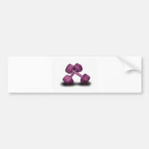 Pink Dumbbells Merchandise Bumper Sticker