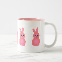 Pink Easter Bunnies mugs